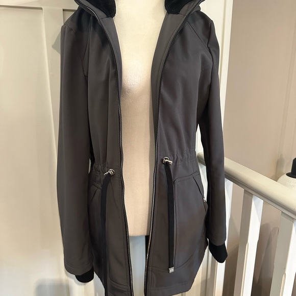 Jessica Simpson Gray Stylish Jacket with Hood - Picture 2 of 7